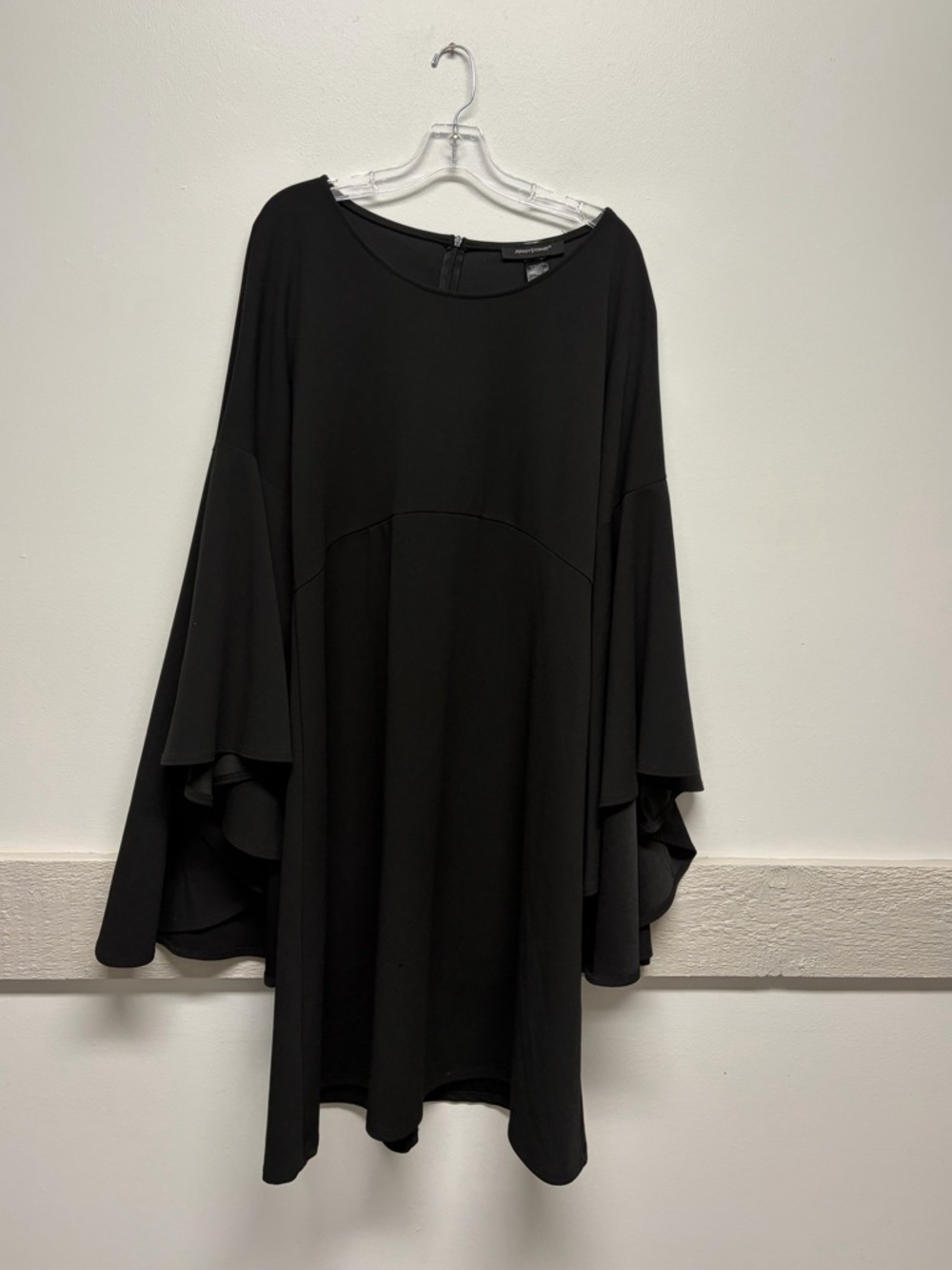 Ashley Stuart Black Bell Sleeved Dress Plus Size